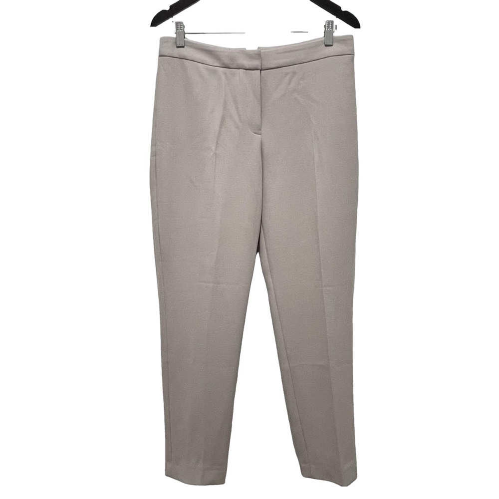 Hobbs Straight Leg Center Crease High Rise Stone Trousers Size 8